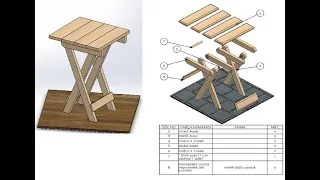 Katlanır tabure yapımı ve ölçüleri //Folding stool making and dimensions