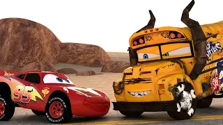 Lightning McQueen CHALLENGES Miss Fritter to a real Cars Race - WINNER GETS OIL (PART4)