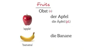 Lesson 17: Fruits - das Obst