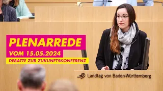 Meine Landtagsrede zur EU-Zukunftskonferenz vom 15. Mai 2024 | Alena Fink-Trauschel MdL