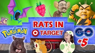 RATS IN TARGET STORES! POKEMON GO Part 5 (FGTEEV GYM Win, EGG HATCHING & EVOLVE Gameplay)