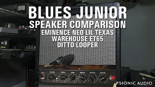 Blues Junior Speaker Comparison | Eminence Neo Lil Texas | Warehouse ET65 | Ditto Looper