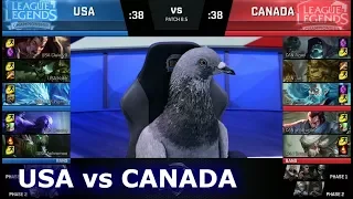 NA LCS Civil War - Team USA vs Team Canada | 2018 April Fools LoL Casters and Pro Players show Match