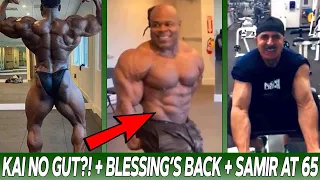 Kai Greene NO BUBBLE GUT?! + Blessing Shows Back + Samir Bannout at 65 (2021) + More!