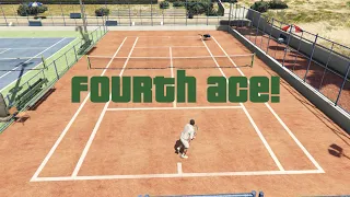 GTA V Tennis - How to hit 4 Aces!