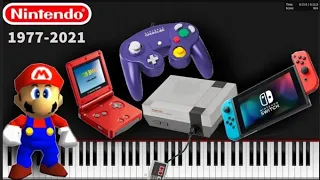 Nintendo Console Evolution in a MIDI Piano (1977-2021)