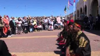 Saman Dance from Aceh at Festival of the Winds, Bondi Beach, Sidney, Australia.