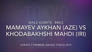 Karate 1 Premier League Male Kumite -84kg MAMAYEV AYKHAN (AZE) VS KHODABAKHSHI MAHDI (IRI)