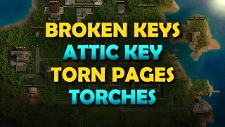 Treasure of Nadia - Broken Keys, Attic Key, Dart Board, Torch, Torn Pages & Other Keys!