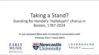 Taking a Stand - Dr Joe Lockwood - Early Music @ Newcastle