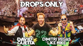 David Guetta B2B Dimitri Vegas & Like Mike AMF 2018 Drops Only