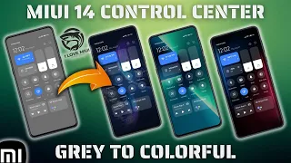 Remove Grey Color Miui 14 Control Center | Colorful Control Center On Xiaomi