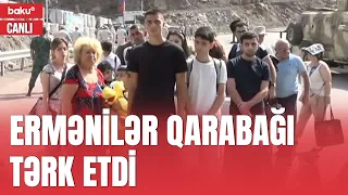 Qarabağı tərk edən separatçılar "Laçın" postunda - CANLI