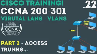 Cisco - CCNA Certification 200-301 - VLANs Part2. Access Ports & Trunks Ports  .22