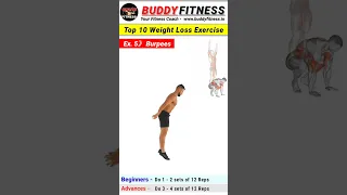 Top 10 | Weight Loss Exercises At Home @BuddyFitness