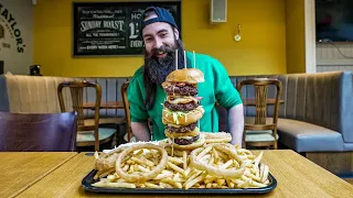 LORD RODNEY'S UNBEATEN BURGER TOWER CHALLENGE | BeardMeatsFood