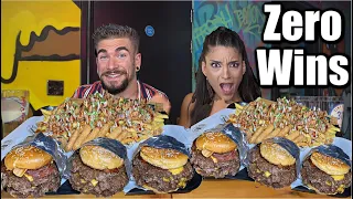 "YOU WILL FAIL" UNBEATEN SMASH BURGER CHALLENGE (Uncut with Eating Sounds) | Burger Eating Show