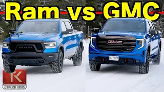 Ram Rebel GT vs GMC Sierra AT4X - Stylish Off-Roaders Face Off + MPG Test!
