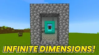 5 Mods That Will Add *INFINITE* Dimensions! In Minecraft Bedrock/MCPE