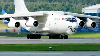 IL-76TD - Demonstration flight.Smooth takeoff & four touching the runway on landing.New BELCANTO Air