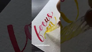 Colourful glass pen lettering! #shorts #calligraphy #lettering #art