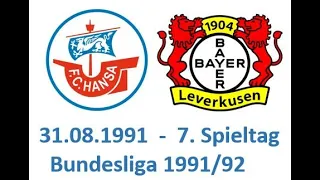 FC Hansa vs Bayer 04 Leverkusen Bundesliga 1991