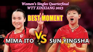 MIMA ITO vs Sun YINGSHA | Quarterfinal WTT Xinxiang 2023 | Tenis Meja Dunia