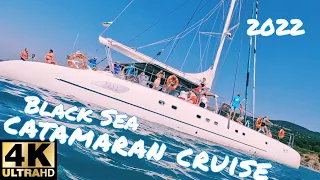VIP Catamaran Cruise Black Sea Summer 2022 Sailing from Nessebar on a Yacht 4k