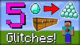 ✔ Minecraft: 5 Easy Useful Glitches | Triple Chest, Dupe Glitch, No Fall Damage