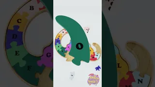 Learning Alphabets with adorable wooden dinosaur puzzle toy | Playtime Paradise Tv