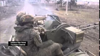 Ukraine Today News 04 03 2015 ZU 23 Anti Aircraft guns in action