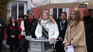 Altneihauser Feierwehrkapell’n als Überraschungsgast bei der Zoiglskulptur-Einweihung in Mitterteich