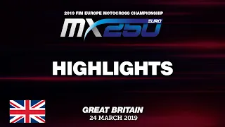 EMX250 Race 1 Highlights Round of Great Britain 2019 #motocross