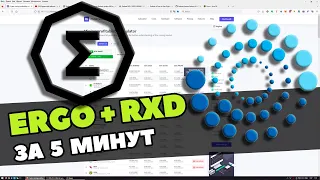 НАСТРОЙКА МАЙНИНГА ERGO+RXD ЗА 5 МИНУТ | РАЗГОН | КОШЕЛЬКИ | K1POOL |