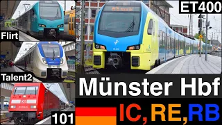 IC, RE, RB depart from Münster Hbf