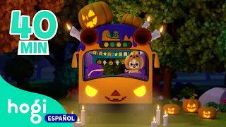 🎃¡Las ruedas del bus dan vueltas en Halloween! 🎃| Cantemos con Hogi | +Colección | Hogi en español