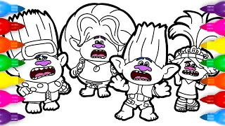 Trolls Band Together Poppy Branch John Dory Spruce Panicked Coloring Pages