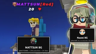 MATTSUN BG And Naomi BG Playing in Bedwars!! 😎 [Blockman Go]