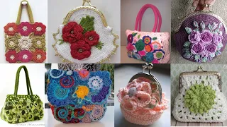 #Latest #2023 Irish Crochet 3D rose flower bouquet delivery handle bag/Clutches#Designer#Fashion