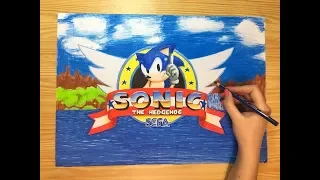Speed Drawing Sonic The Hedgehog Title Screen