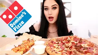 Dominos Pizza & Wings MUKBANG