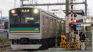 【小田栄駅を出発する205系】JR南武支線205系1000番台横ナハW1編成 03H[1502H] ワンマン 浜川崎行 小田栄駅発車！