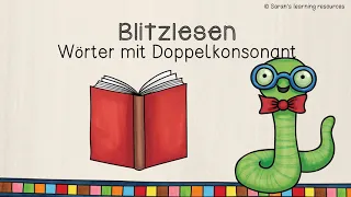 Blitzlesen -  Wörter mit Doppelkonsonant