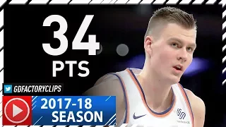 Kristaps Porzingis Full Highlights vs Kings (2017.11.11) - 34 Pts in 3 Quarters!