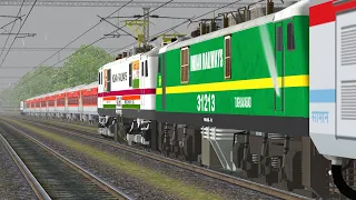 Loco Failed Rajdhani Express Rescued by LGD WAP-7 MSTS Open Rails Indian Railways Train Simulator