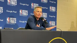 Steve Kerr spoke about the mass shooting at a school in Uvalde, Texas.