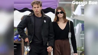 Kaia Gerber and Austin Butler have a cute moment together as they have a romantic walk