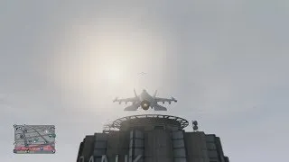 GTA V Online: Landing a Jet on the Maze Bank Tower