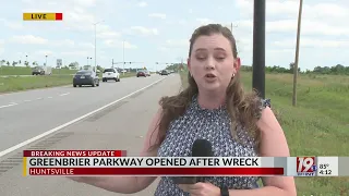 Greenbrier Parkway Opened After Wreck In Huntsville | June 4, 2024 | News 19 at 4 p.m.