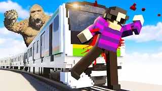 Train CRASHES Into Ragdolls - Teardown Mods Gameplay